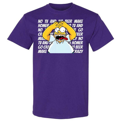 No TV and No Beer Make Homer Go Crazy - Purple - 12