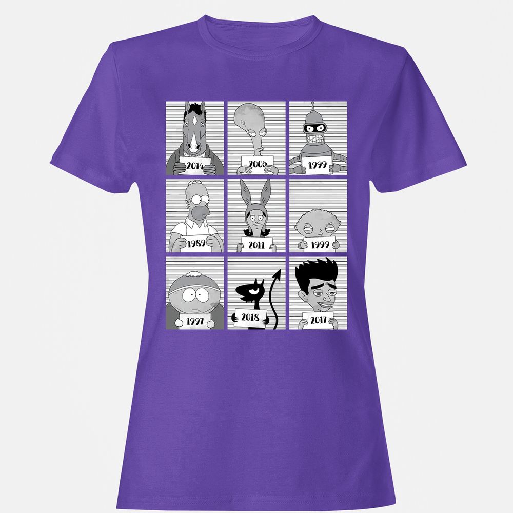 Women's T-Shirt - 84XJ9VLE - Purple - 12