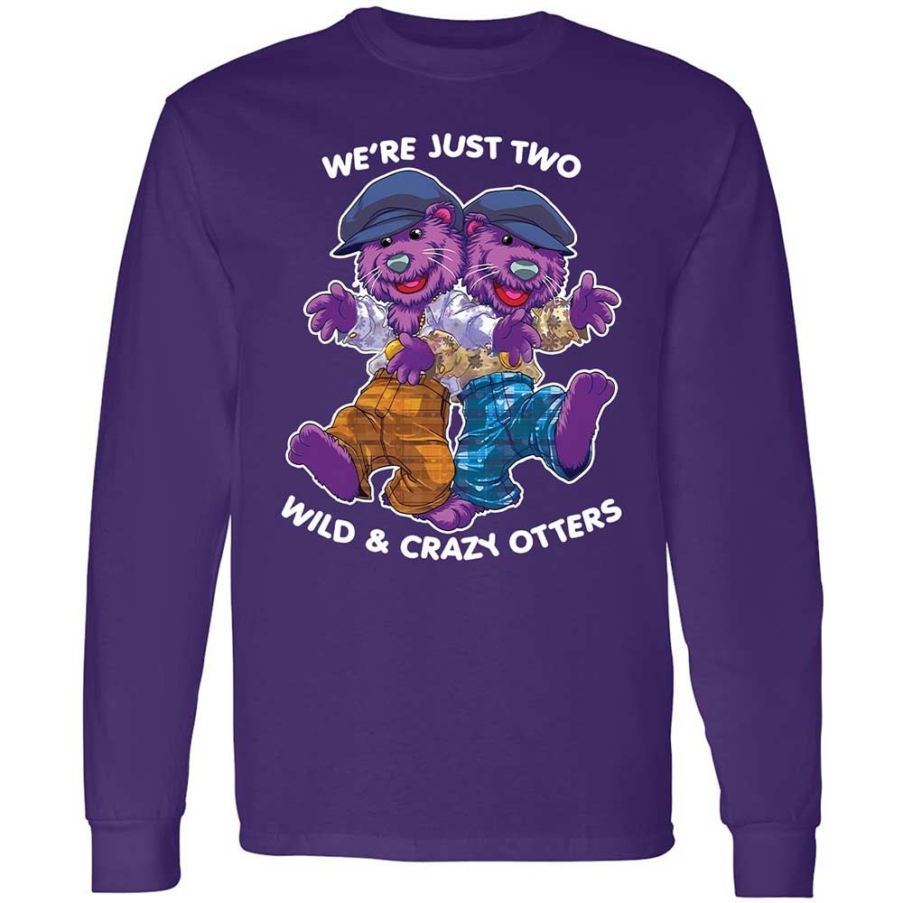 Two wild & crazy otters - Purple - 12