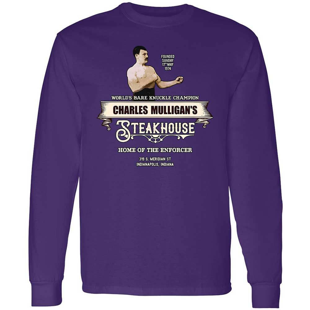 Long Sleeve T-Shirt - YWP8KGQ7 - Purple - 12
