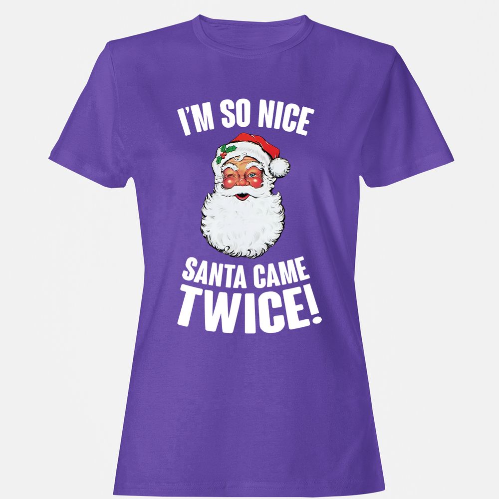 I'm So Nice Santa Came Twice! - Purple - 12
