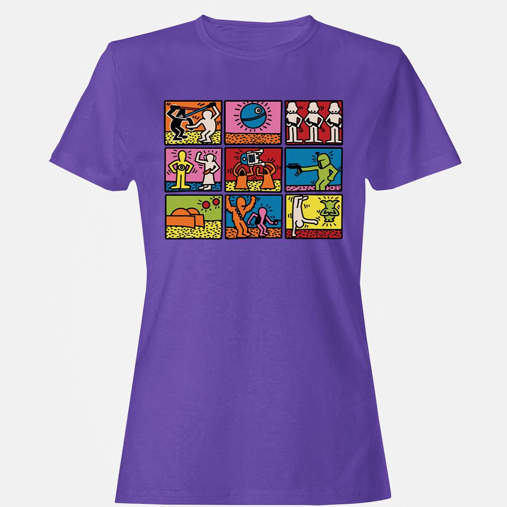 Women's T-Shirt - HD49GUQ4 - Purple - 12