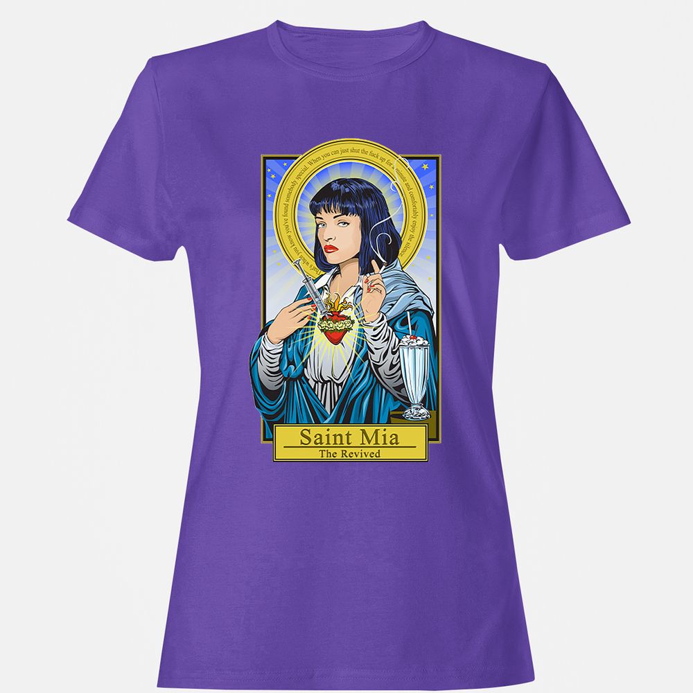 Women's T-Shirt - H87JDKXL - Purple - 12