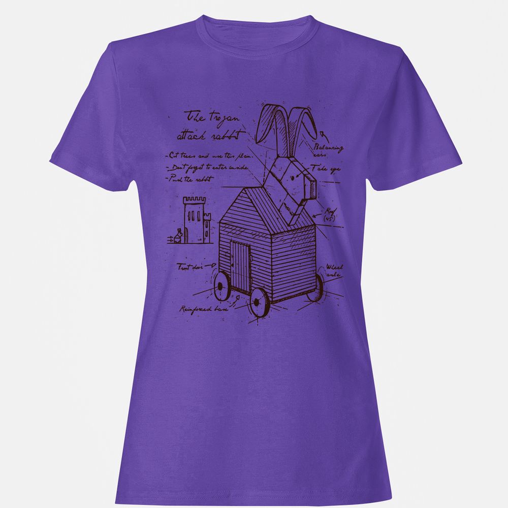 Women's T-Shirt - BANU83N7 - Purple - 12