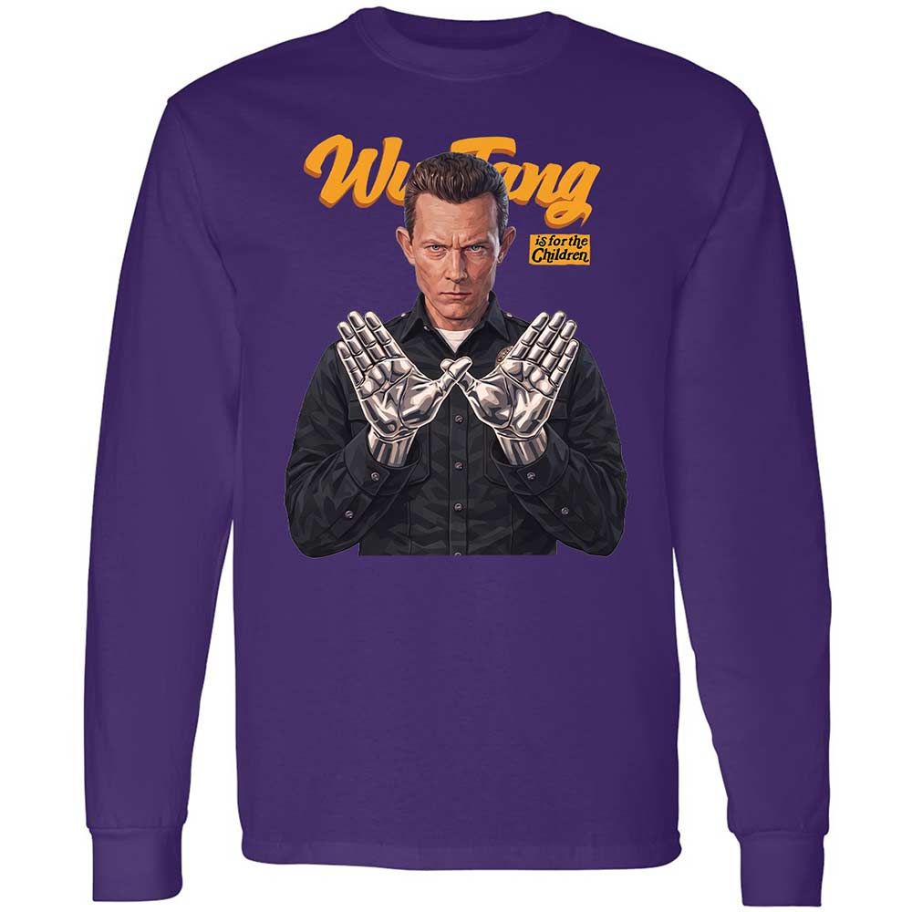 Long Sleeve T-Shirt - Black - Purple - 12
