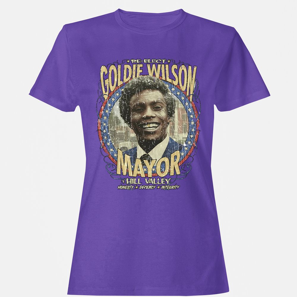 Re-Elect Mayor Goldie Wilson - Purple - 12