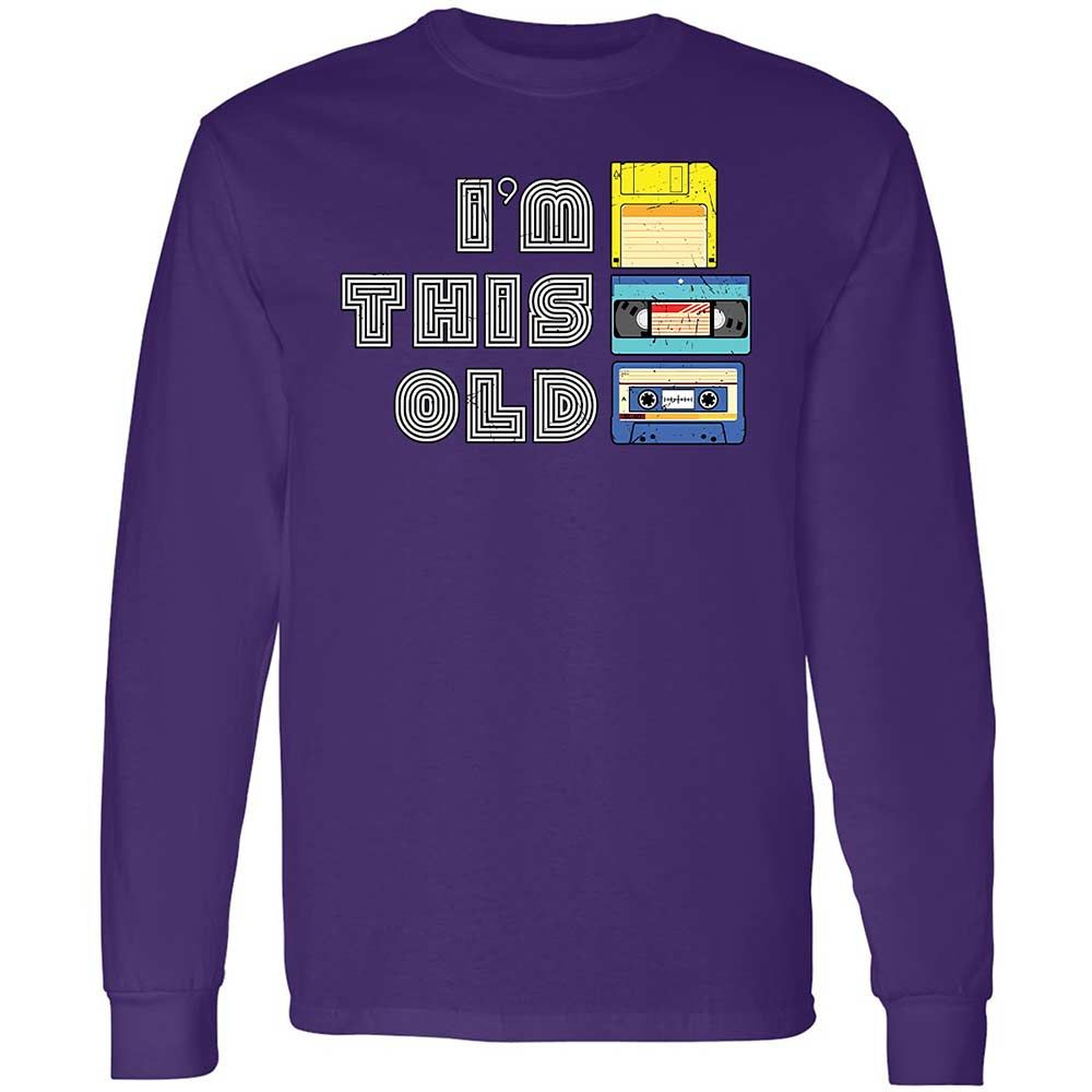 Long Sleeve T-Shirt - Black - Purple - 12