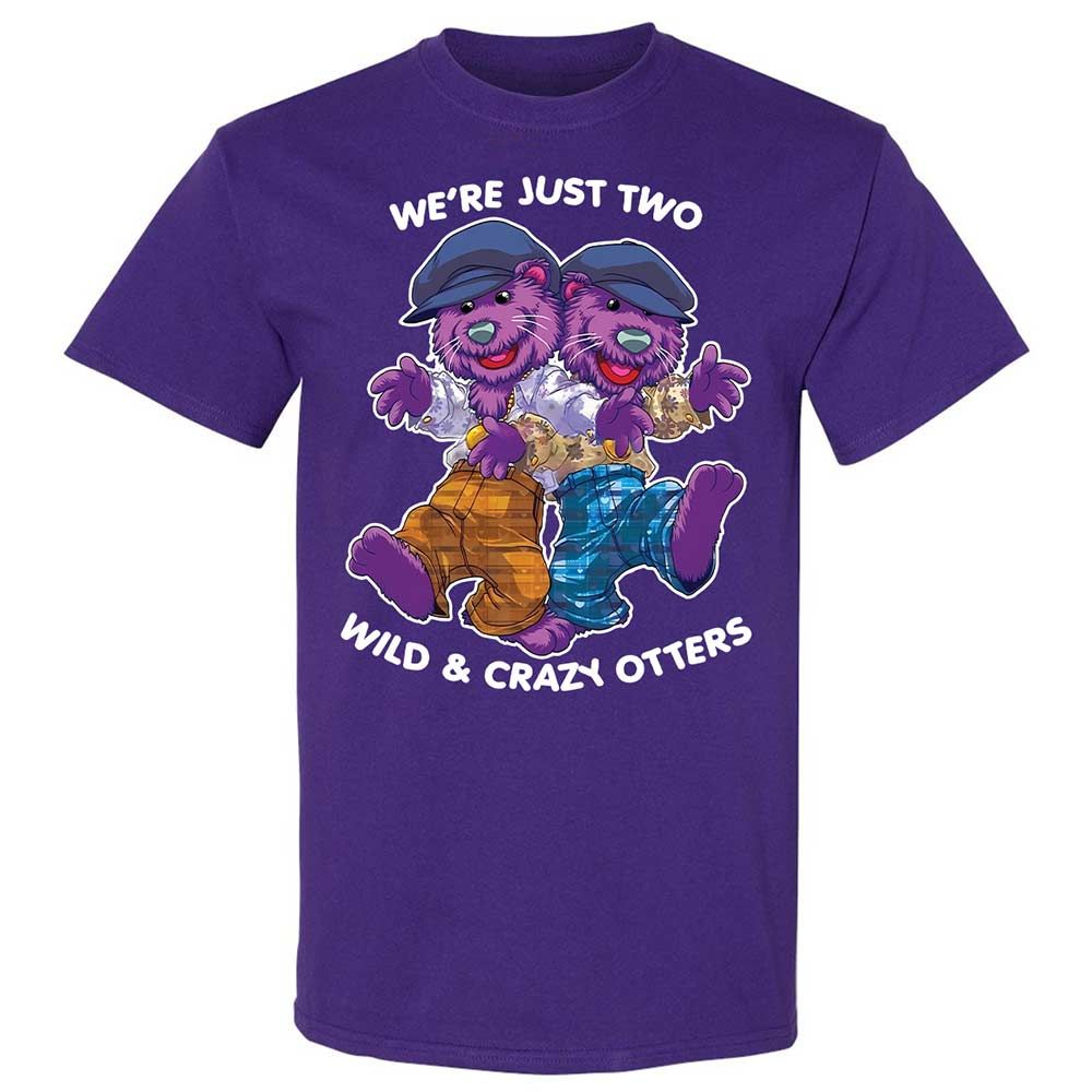Two wild & crazy otters - Purple - 12