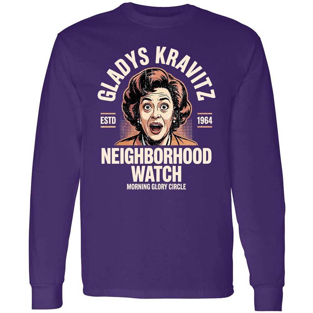 Long Sleeve T-Shirt - QVQH68N3 - Purple - 12