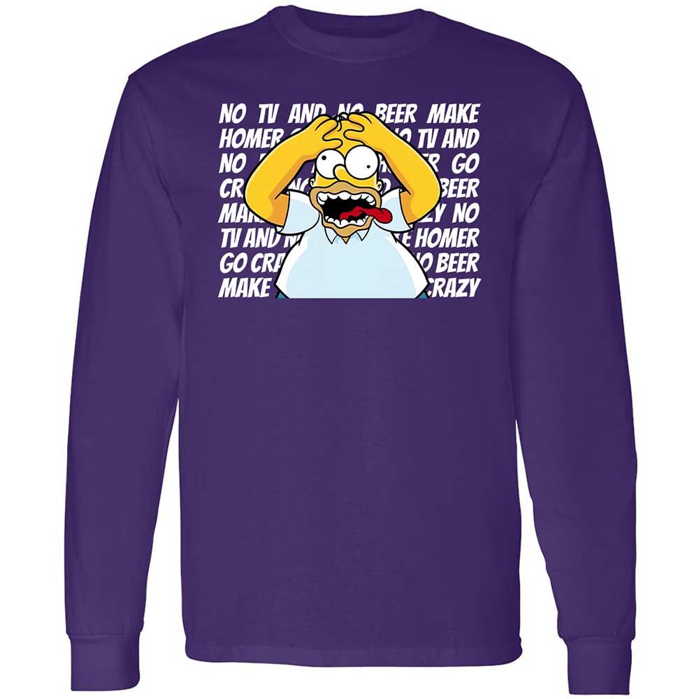 No TV and No Beer Make Homer Go Crazy - Purple - 12