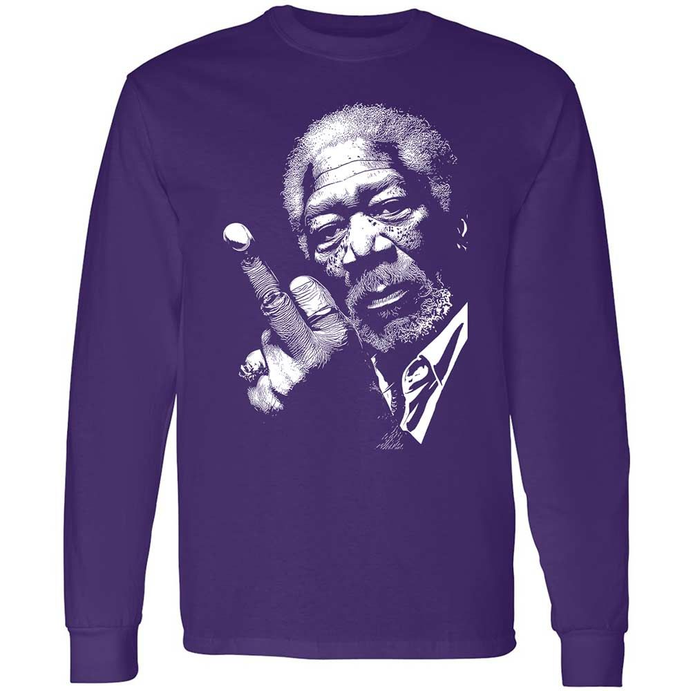 Morgan Freeman middle finger - Purple - 12