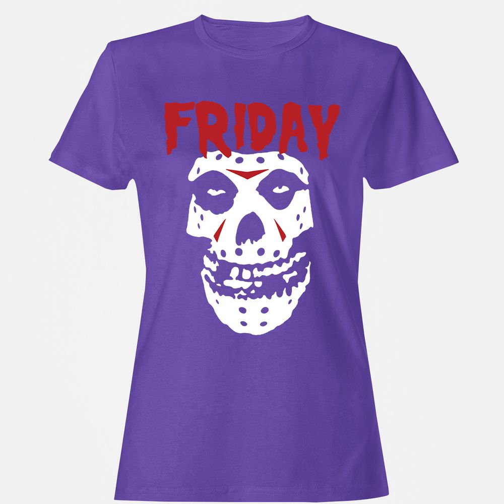 Women's T-Shirt - 7W1M9B6Q - Purple - 12