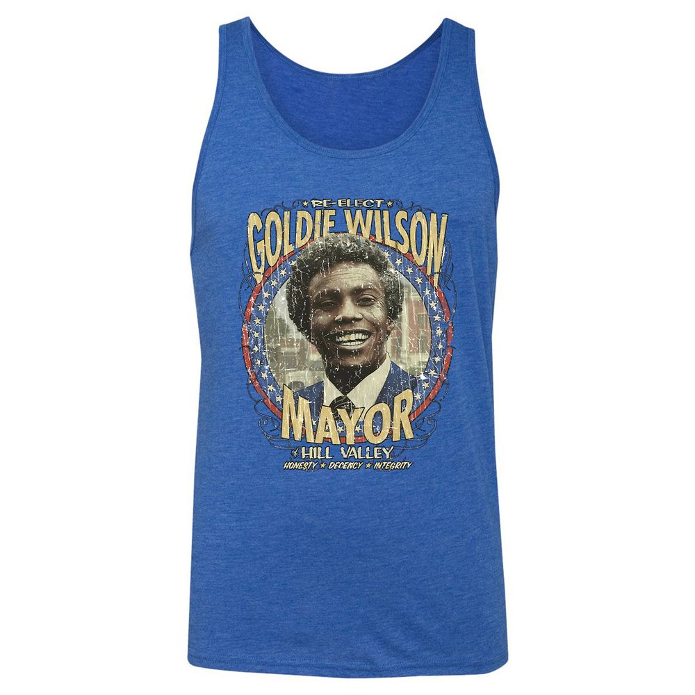 Re-Elect Mayor Goldie Wilson - True Royal Triblend - 12