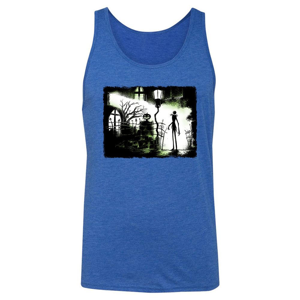 Unisex Jersey Tank - Black - True Royal Triblend - 12