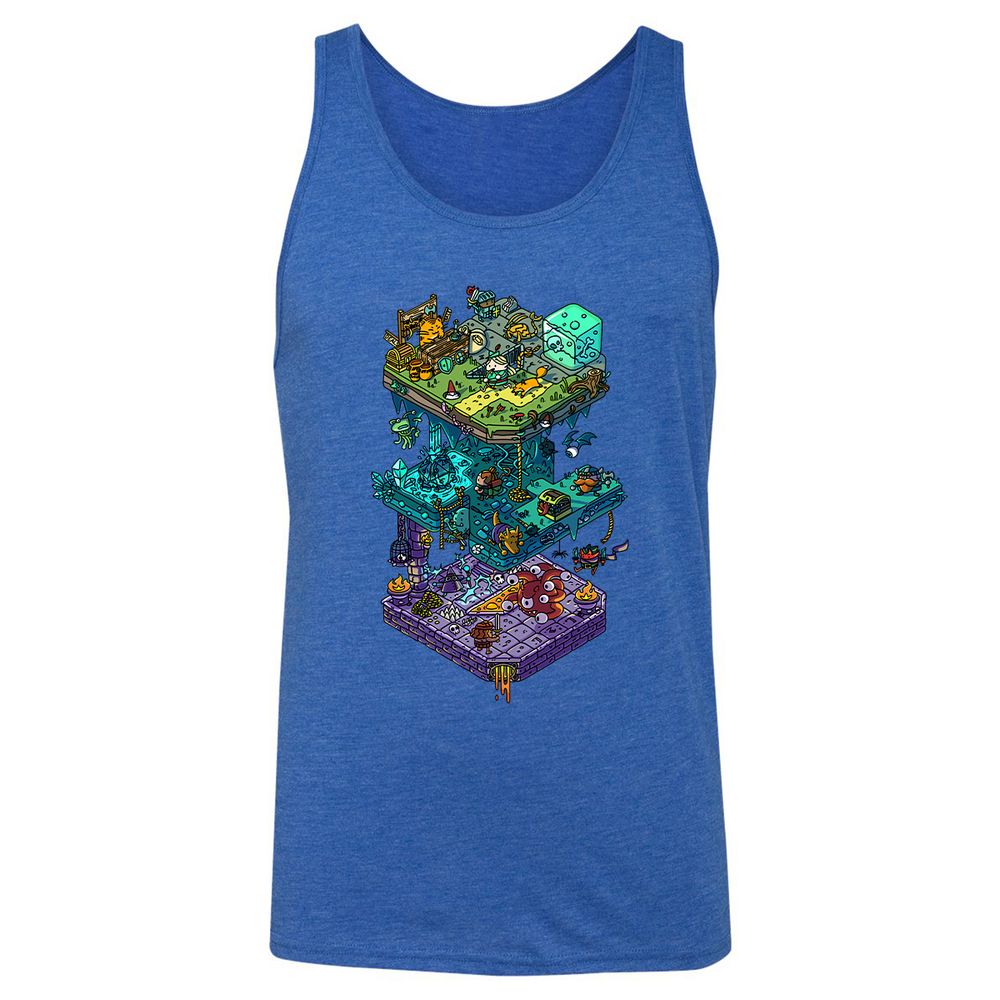 Unisex Jersey Tank - QCRRYWCL - True Royal Triblend - 12