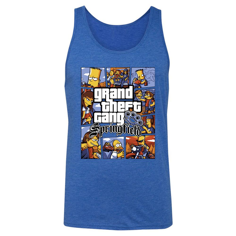 Unisex Jersey Tank - 53LX5PCK - True Royal Triblend - 12