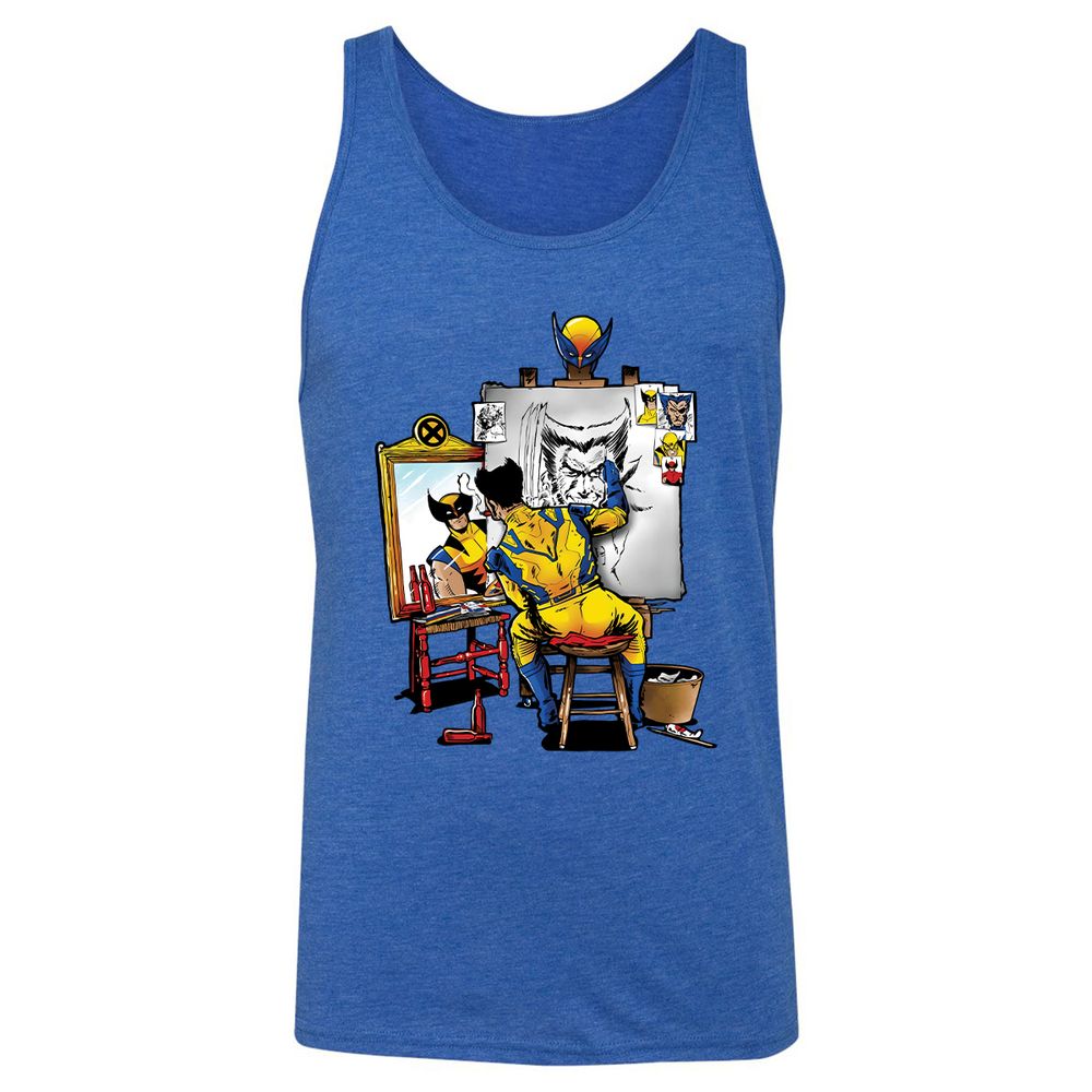 Unisex Jersey Tank - WDYBLAJN - True Royal Triblend - 12