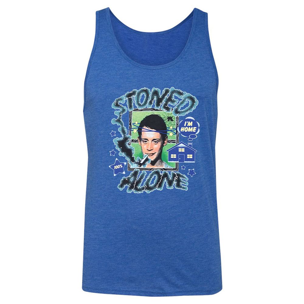 Stoned home alone - True Royal Triblend - 12