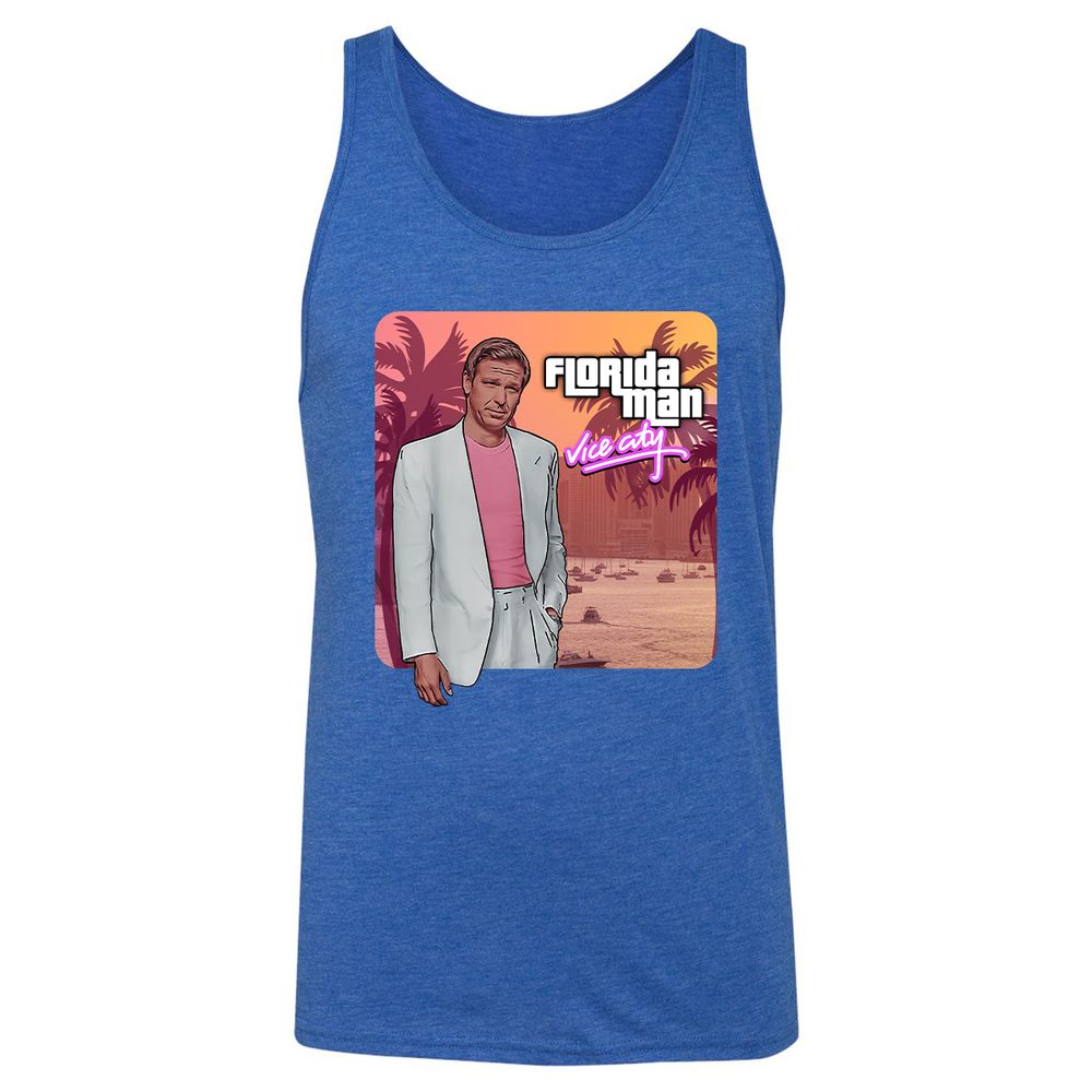 Unisex Jersey Tank - KF4AH61W - True Royal Triblend - 12