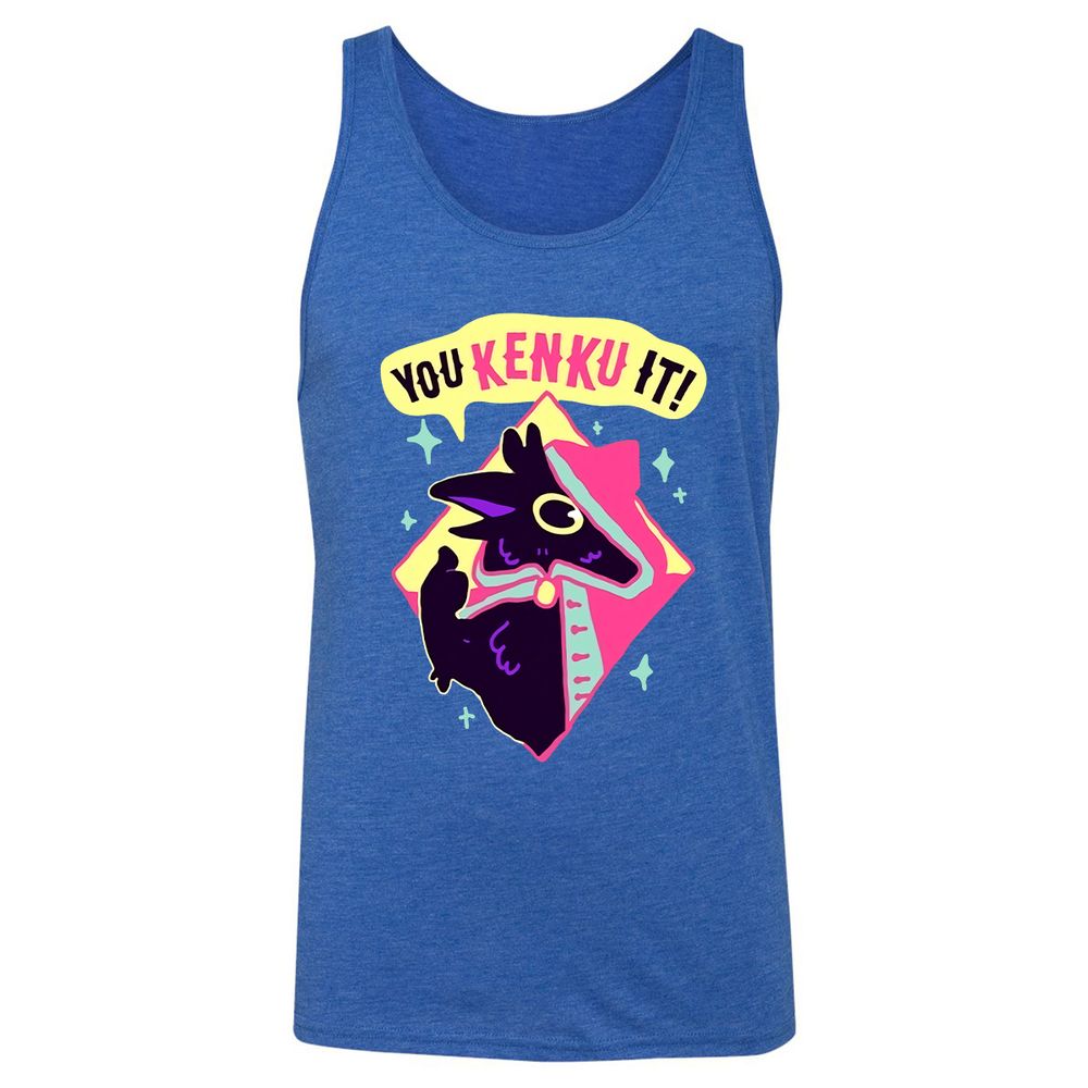 Unisex Jersey Tank - TLHKCDQC - True Royal Triblend - 12