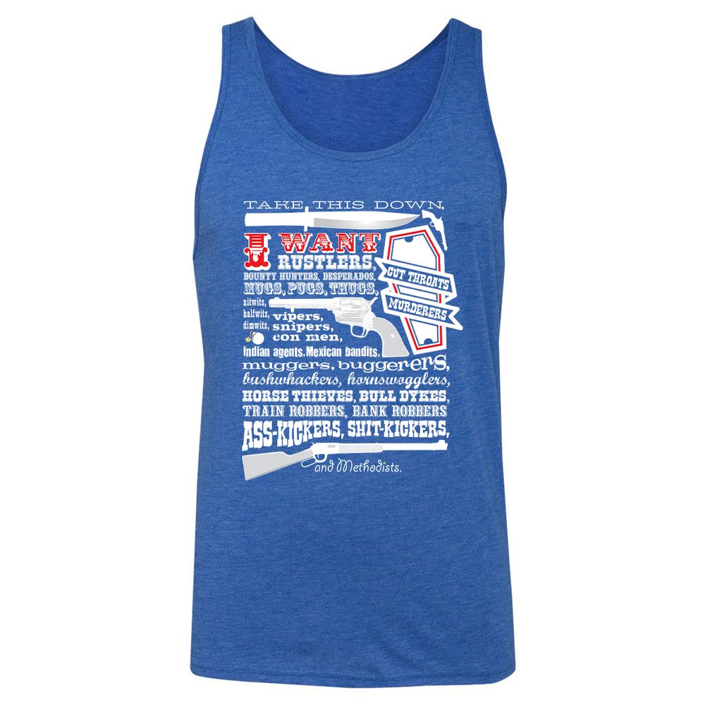 Unisex Jersey Tank - UMA6XXYF - True Royal Triblend - 12