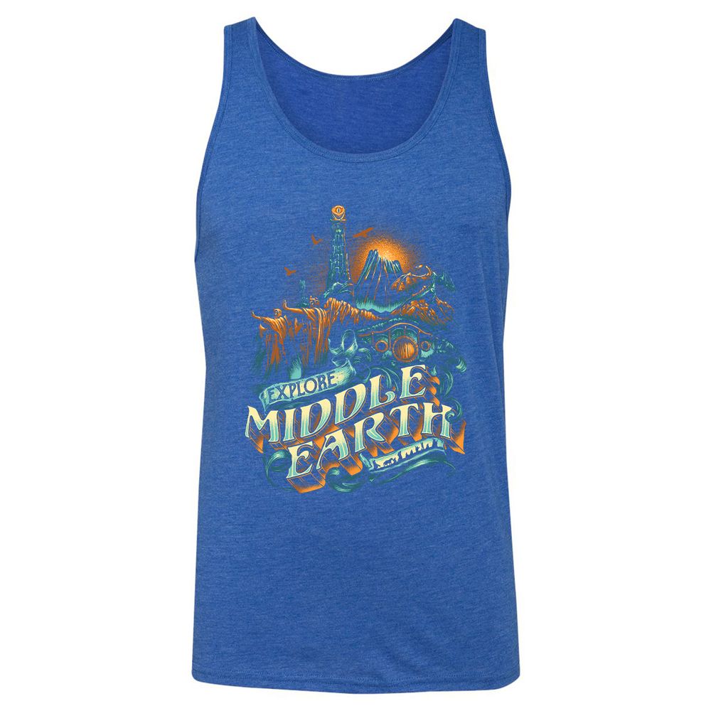 Unisex Jersey Tank - K9TESPDS - True Royal Triblend - 12