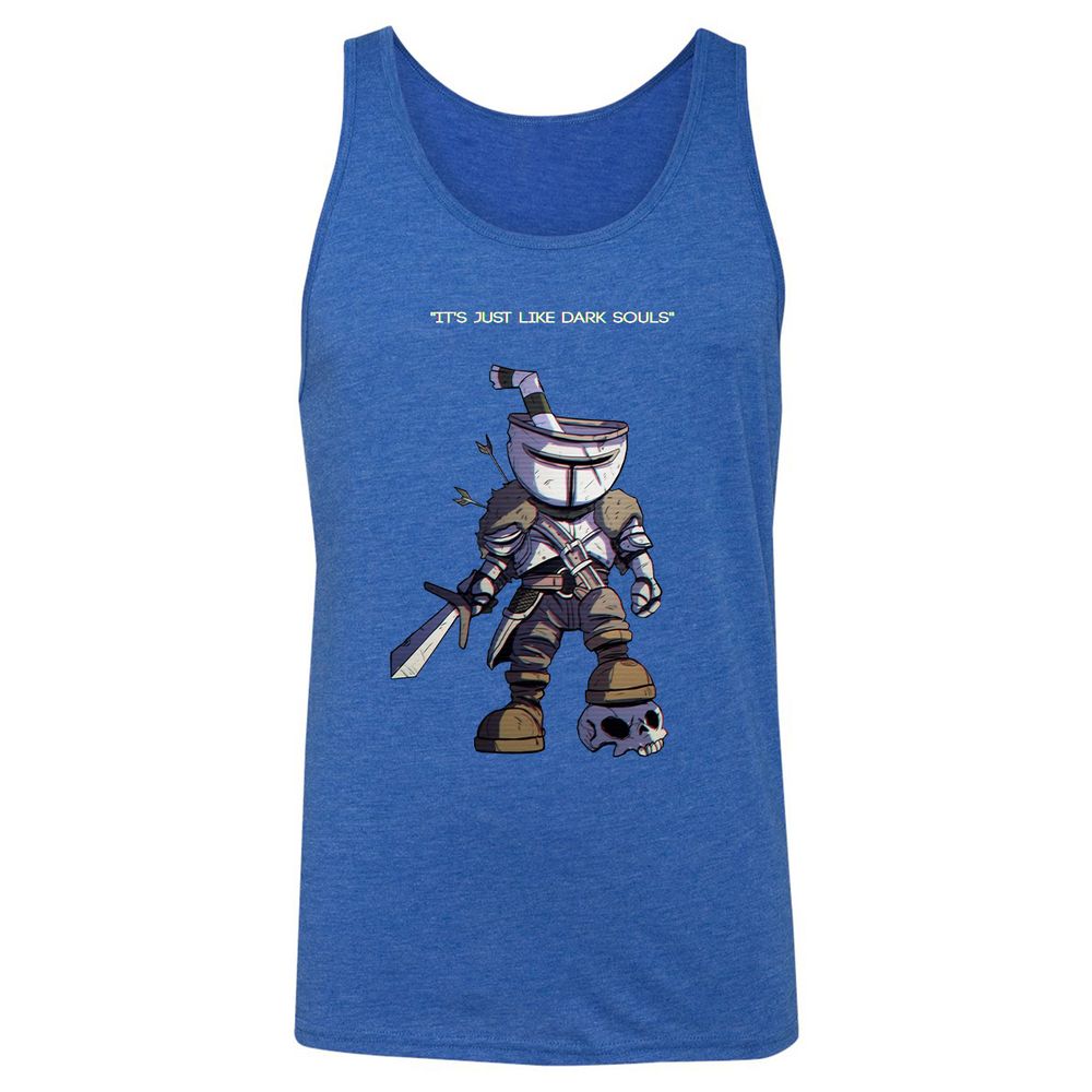Unisex Jersey Tank - 4DRAGRXK - True Royal Triblend - 12