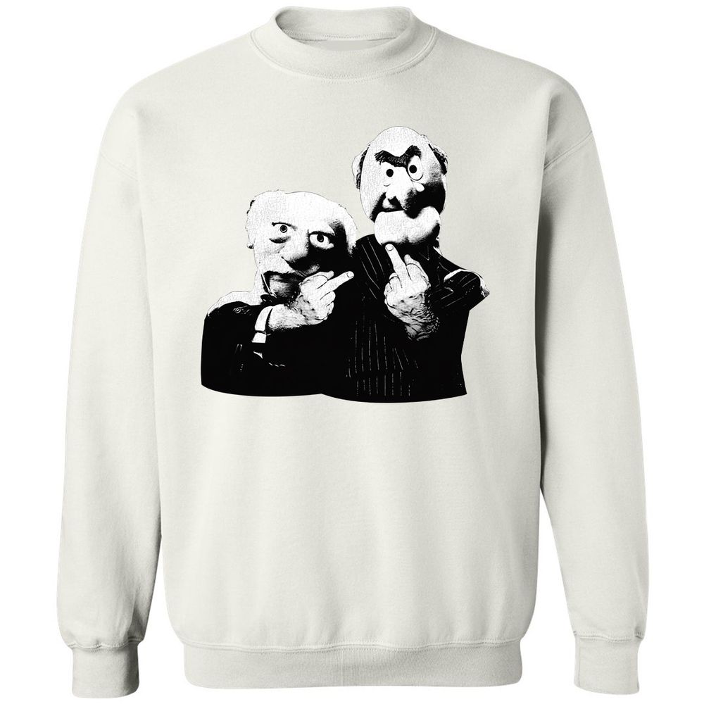 Statler and Waldorf Middle Finger - White - 12