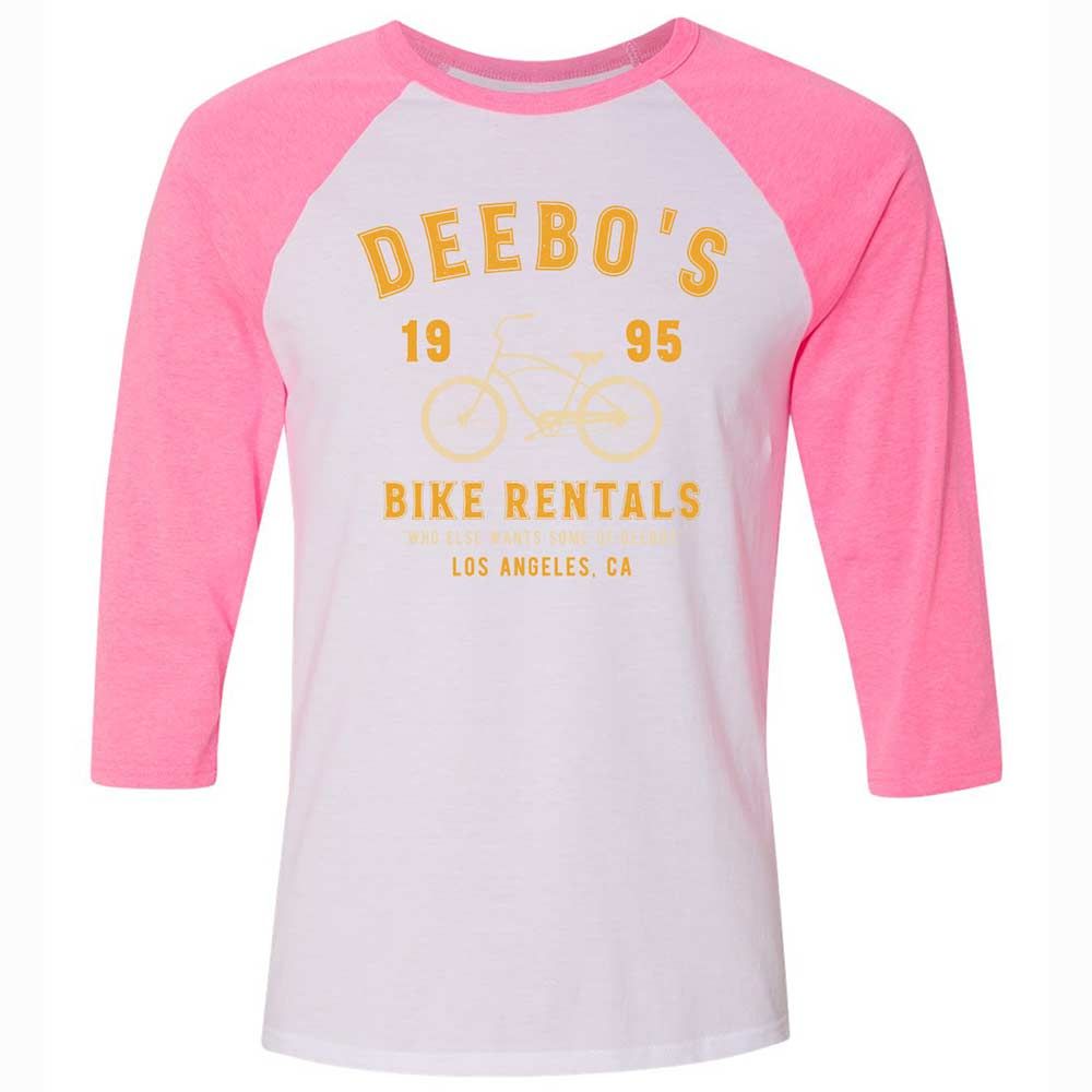 Unisex 3/4 Baseball Tee - K4M7YJ67 - White/Neon Pink - 12