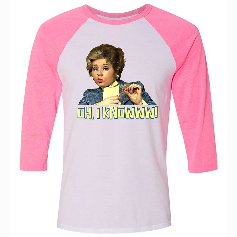 Unisex 3/4 Baseball Tee - 297L42KG - White/Neon Pink - 12