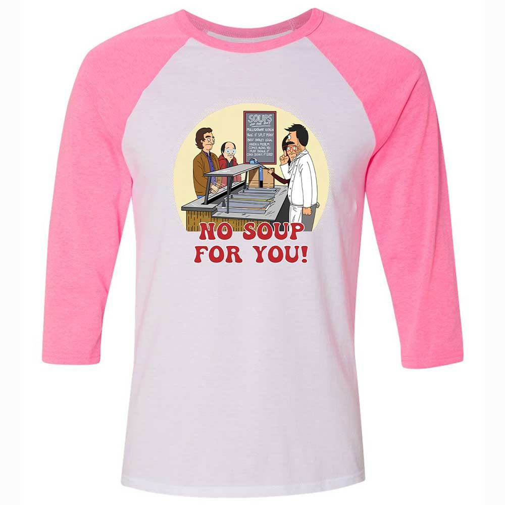 Unisex 3/4 Baseball Tee - N5C6FWVA - White/Neon Pink - 12