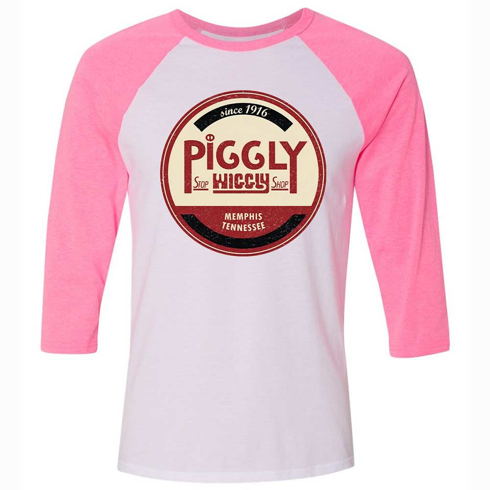 Unisex 3/4 Baseball Tee - 7G2F7J8Z - White/Neon Pink - 12