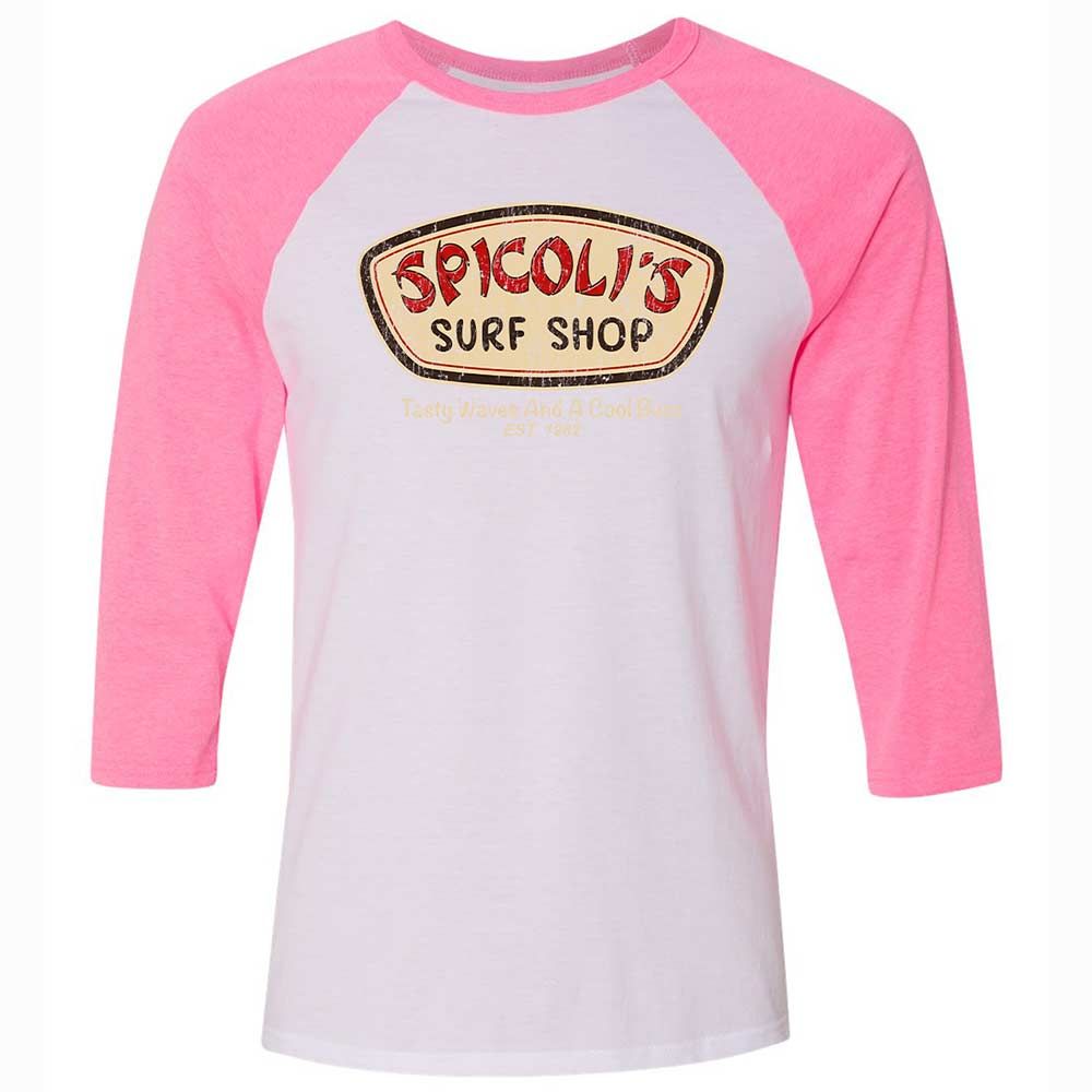 Unisex 3/4 Baseball Tee - MQ3HAT2R - White/Neon Pink - 12