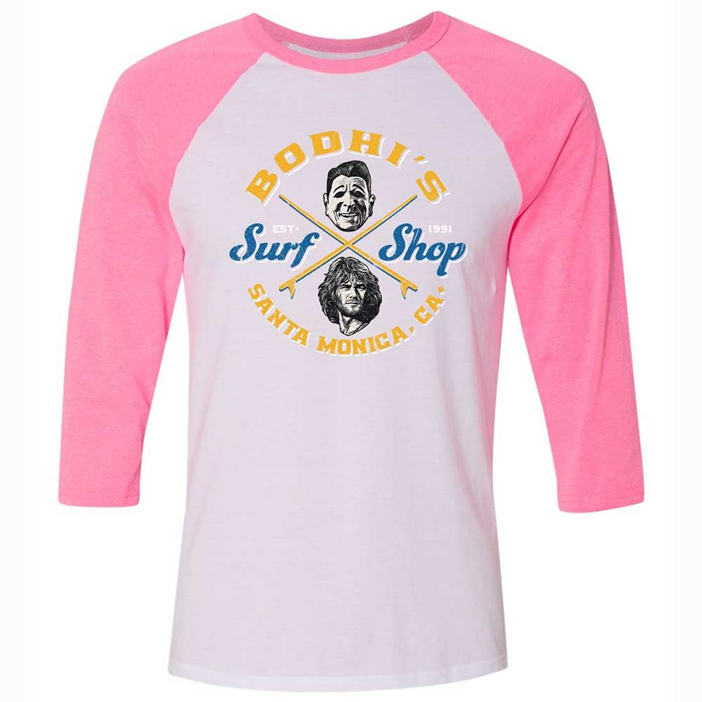 Unisex 3/4 Baseball Tee - 9TD2VPBW - White/Neon Pink - 12
