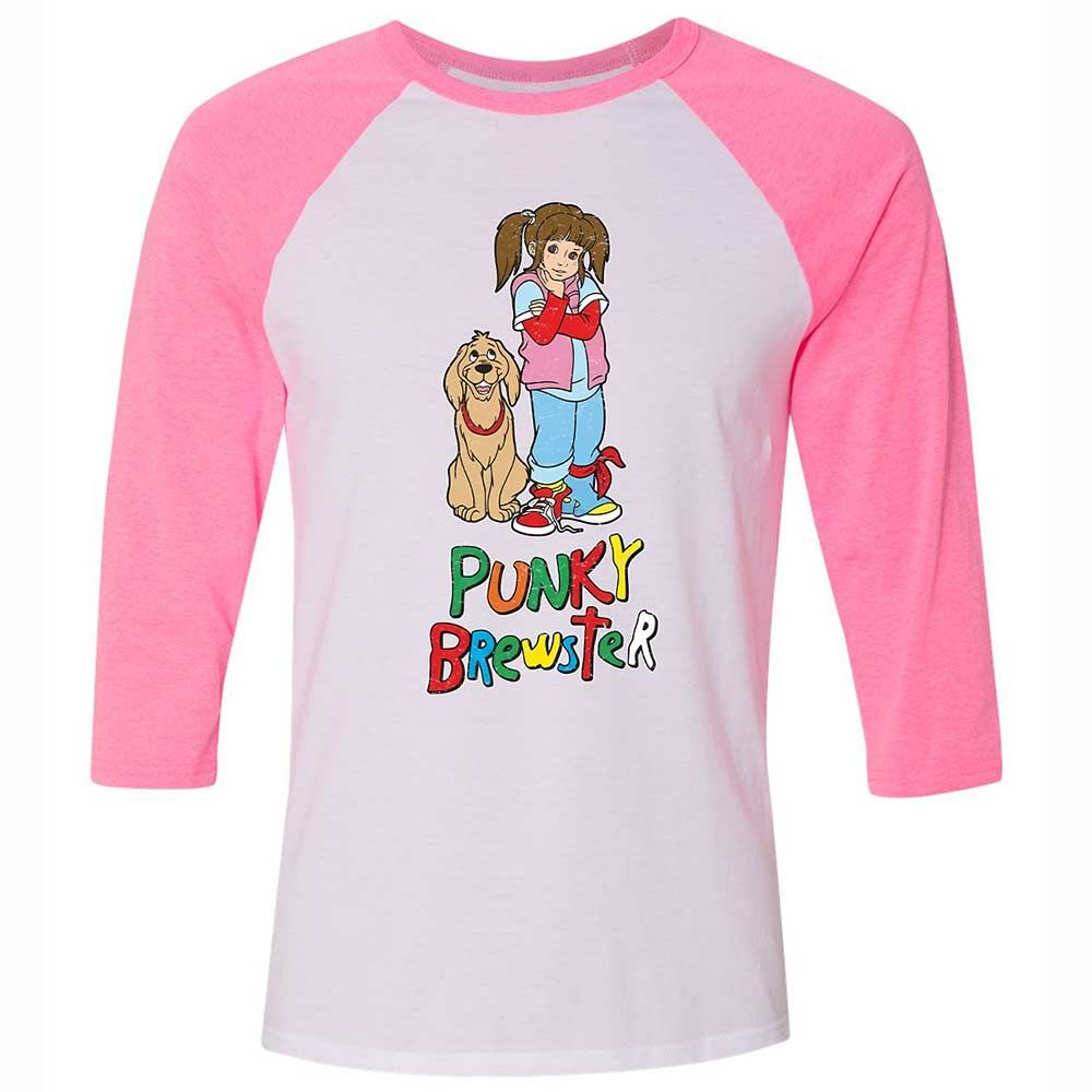 Unisex 3/4 Baseball Tee - UBW7BGW5 - White/Neon Pink - 12