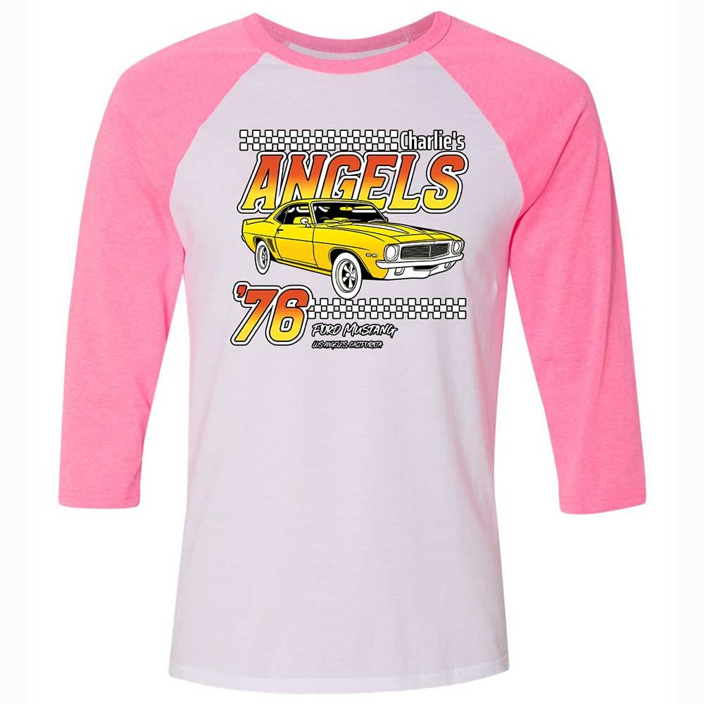 Unisex 3/4 Baseball Tee - 1PMF4BZX - White/Neon Pink - 12