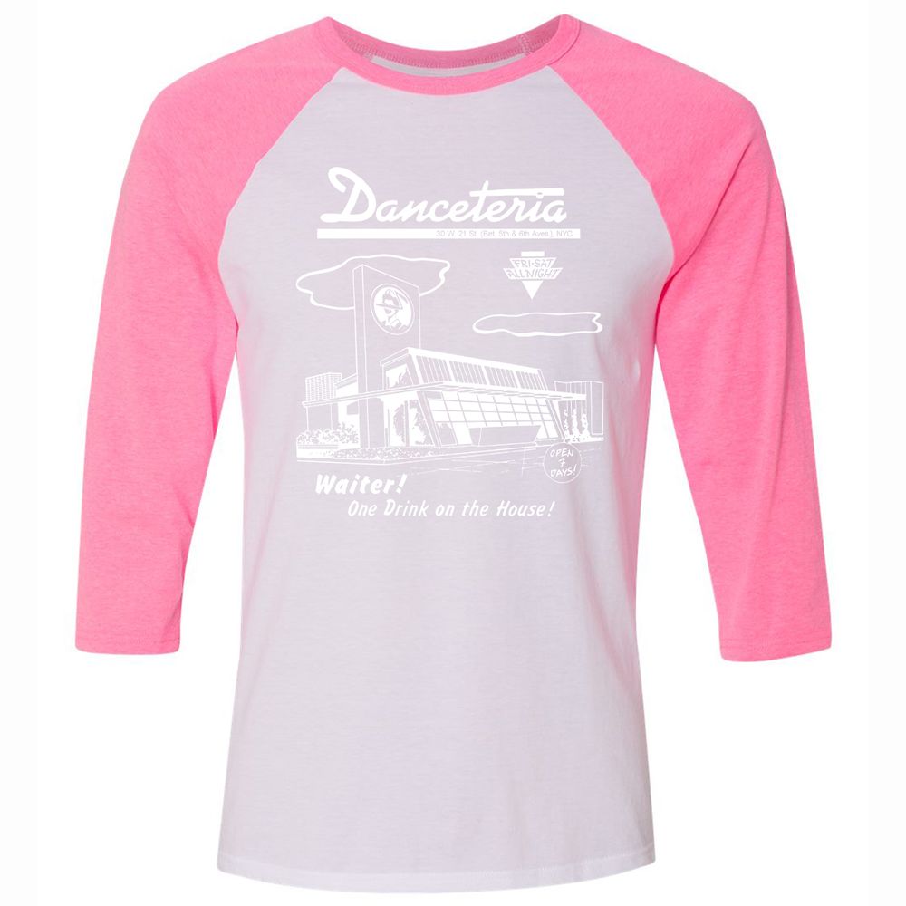 Unisex 3/4 Baseball Tee - XRM1UGN1 - White/Neon Pink - 12