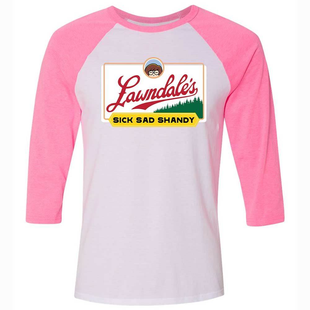 Unisex 3/4 Baseball Tee - JZLQF9QQ - White/Neon Pink - 12