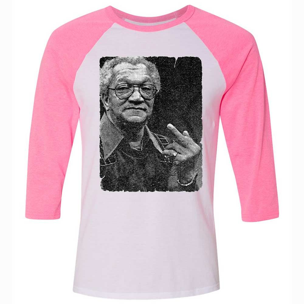 Unisex 3/4 Baseball Tee - DXFUH3DL - White/Neon Pink - 12