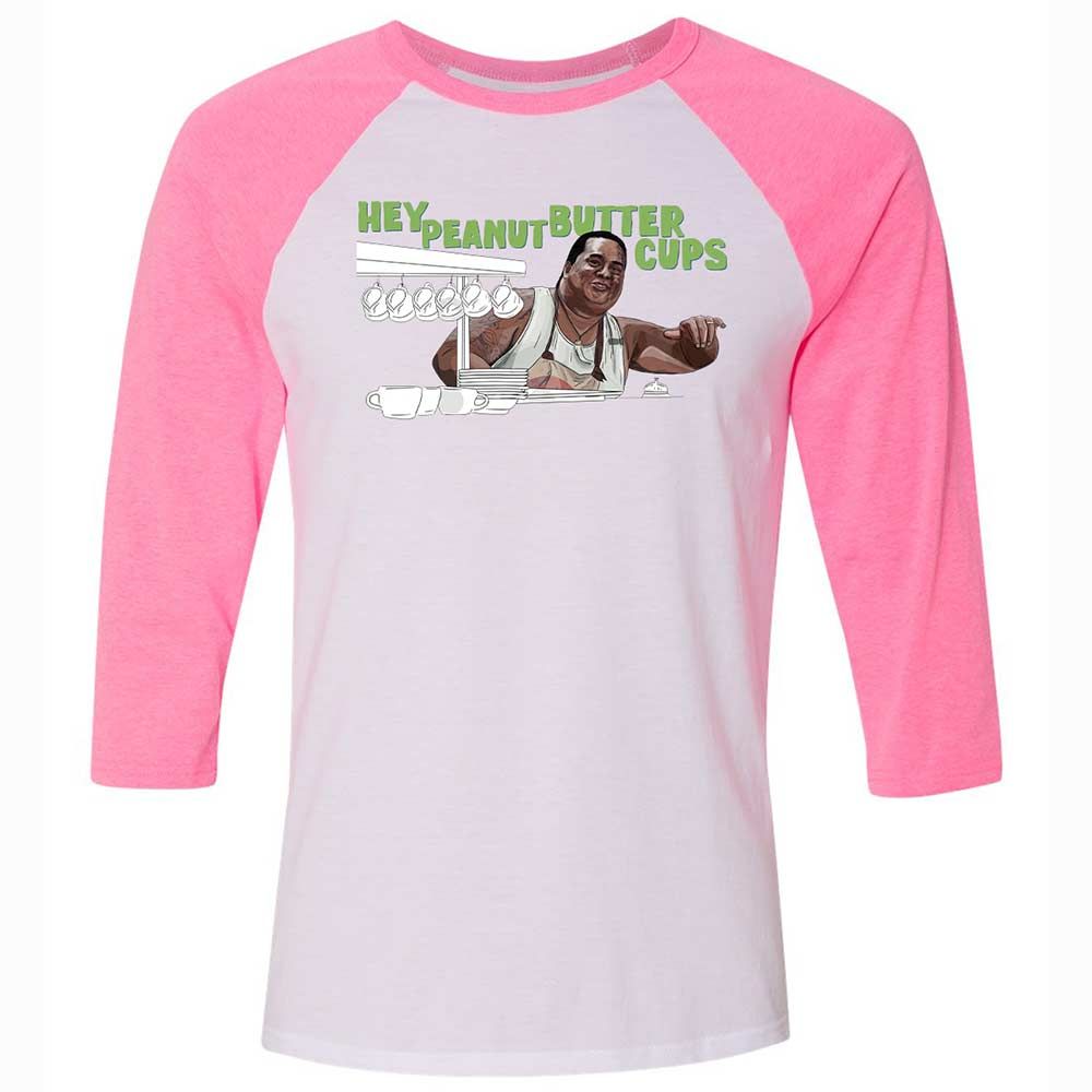 Unisex 3/4 Baseball Tee - AKSHMHD9 - White/Neon Pink - 12