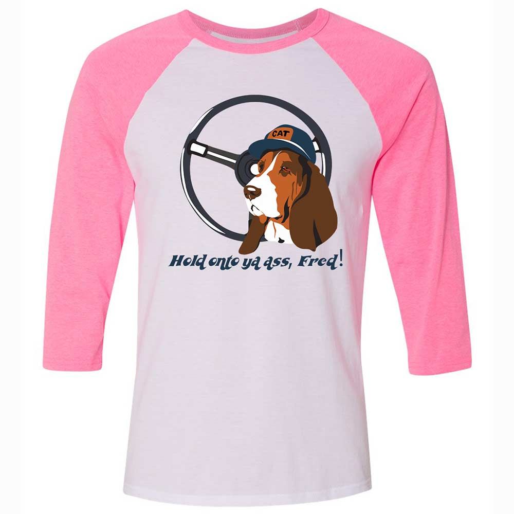 Unisex 3/4 Baseball Tee - AG6P7CGQ - White/Neon Pink - 12