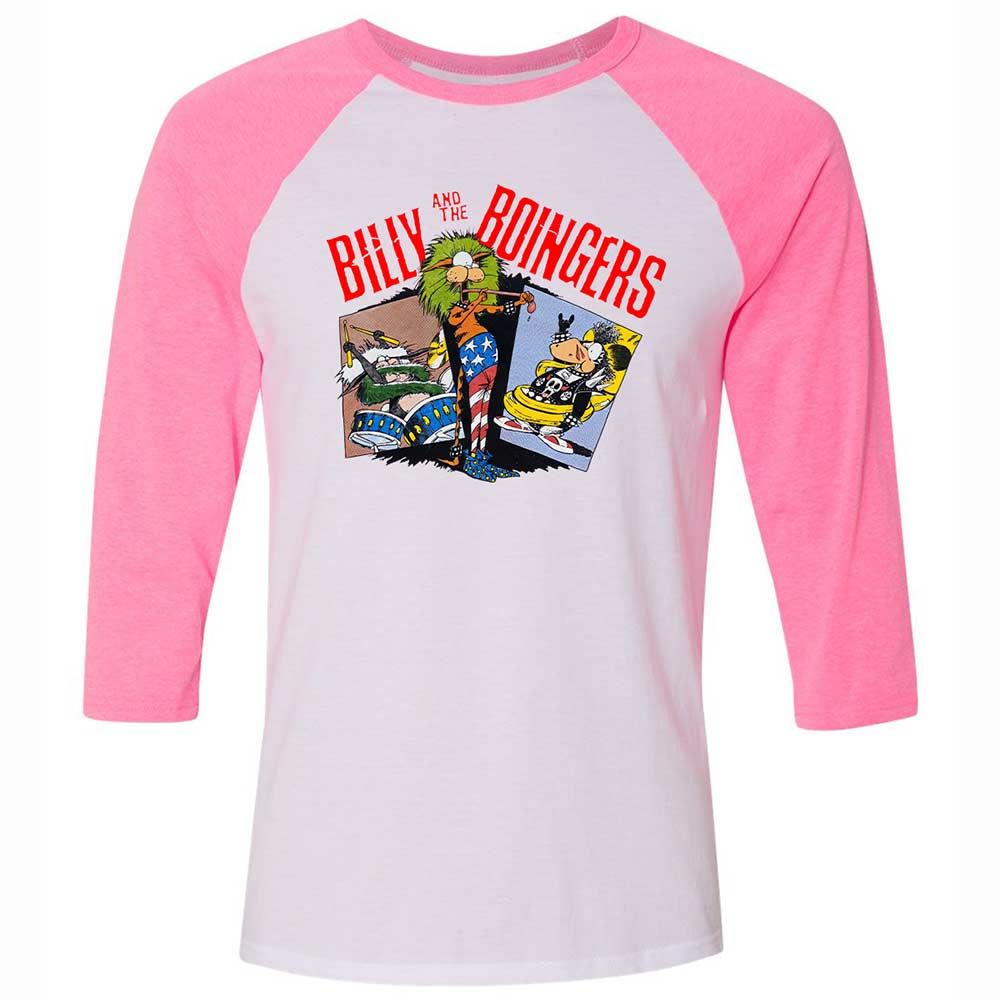 Unisex 3/4 Baseball Tee - 6P5XLHCP - White/Neon Pink - 12
