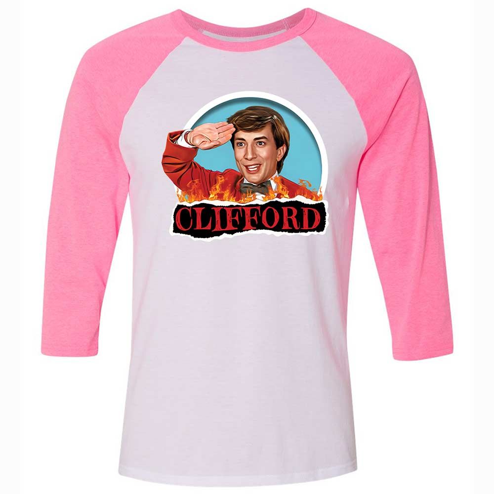 Unisex 3/4 Baseball Tee - Z1VX9F11 - White/Neon Pink - 12