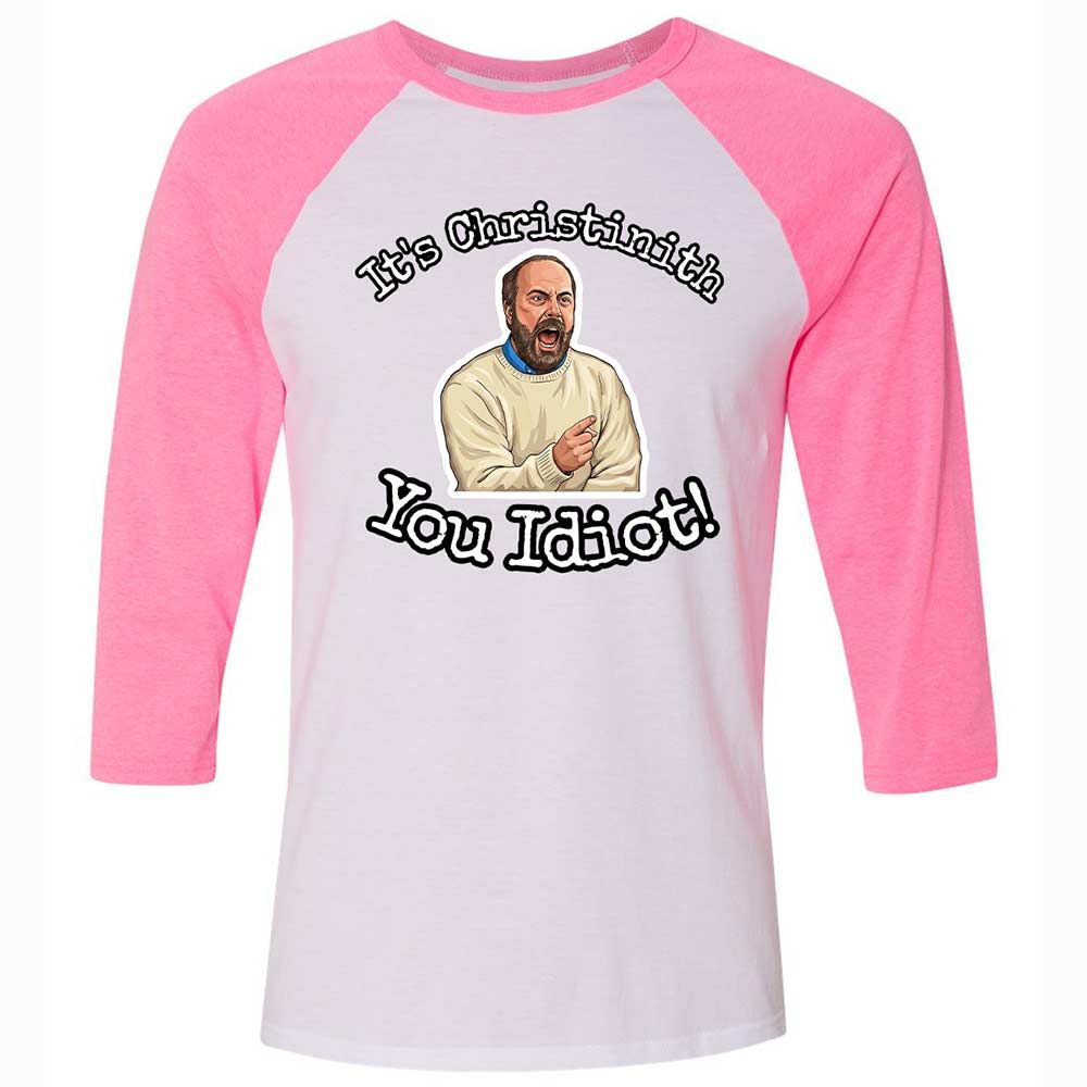 Unisex 3/4 Baseball Tee - 3BCMWN85 - White/Neon Pink - 12
