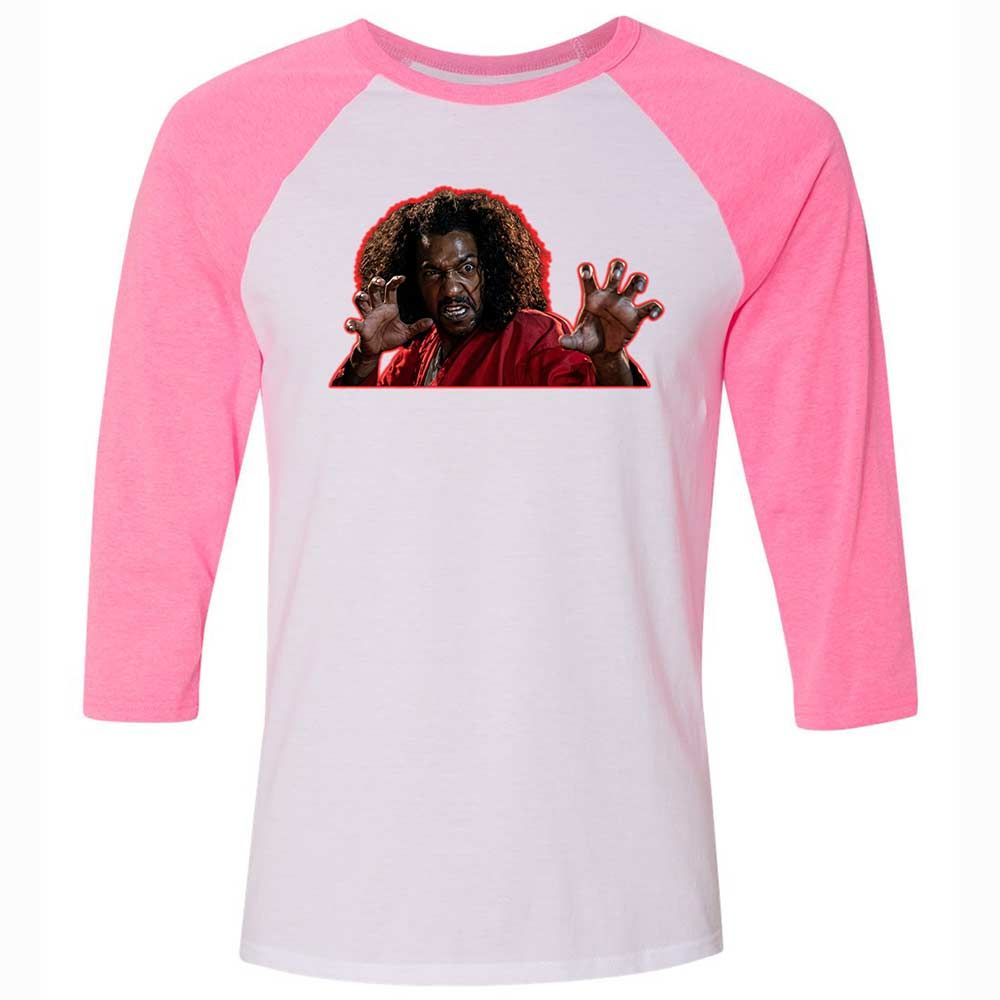 Unisex 3/4 Baseball Tee - 8BBXUU76 - White/Neon Pink - 12
