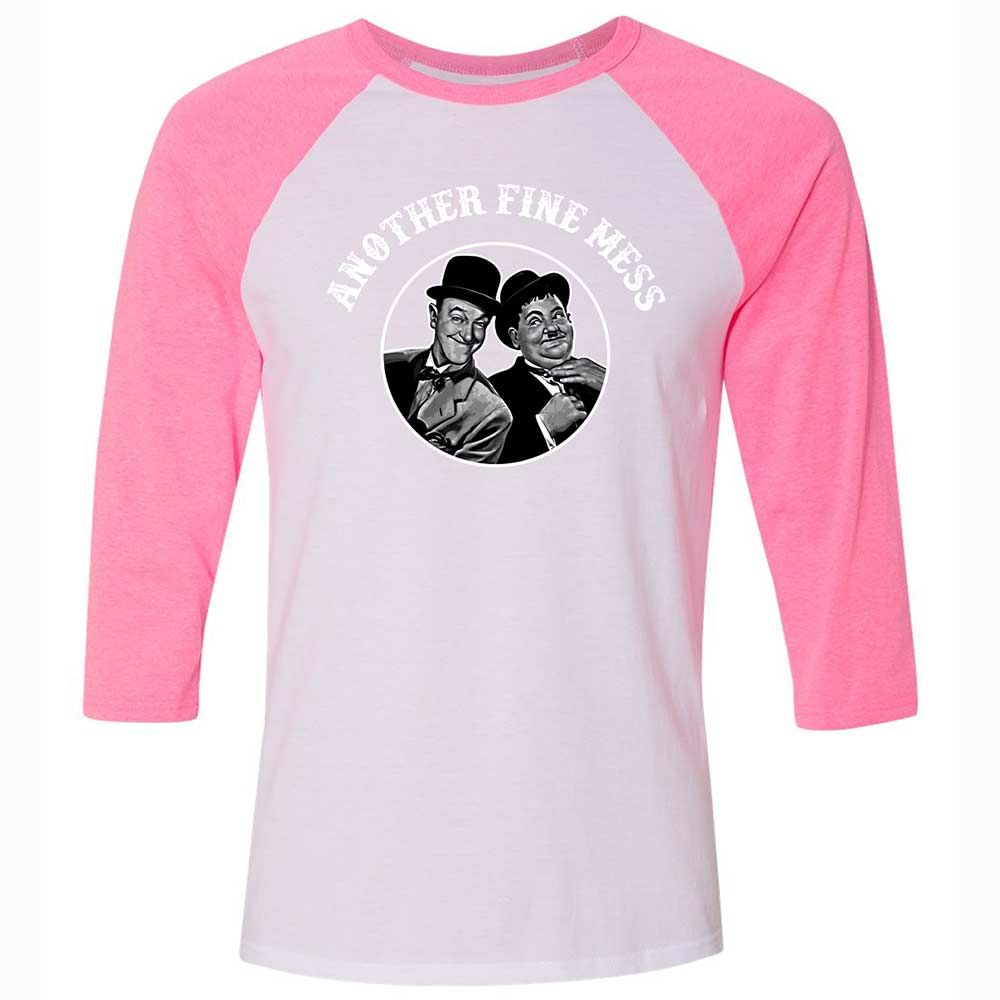 Unisex 3/4 Baseball Tee - WP5RG2AV - White/Neon Pink - 12