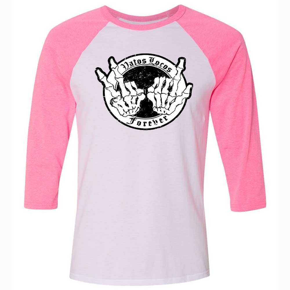 Vatos Locos Forever - White/Neon Pink - 12