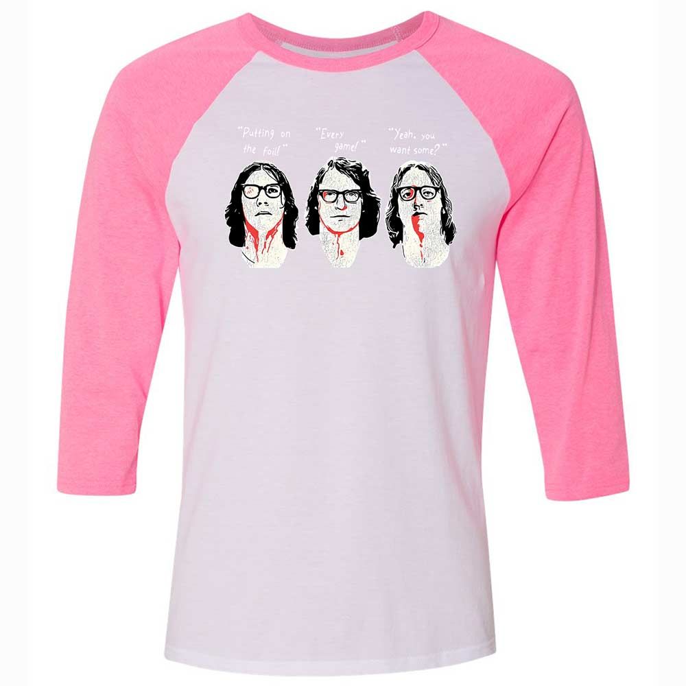 Unisex 3/4 Baseball Tee - EY6M3ZHH - White/Neon Pink - 12