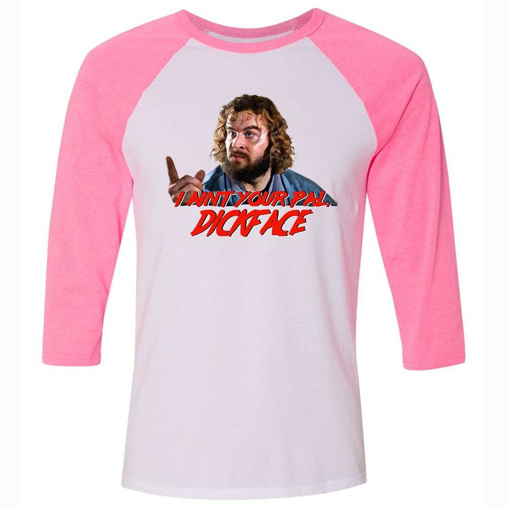 Unisex 3/4 Baseball Tee - G331MSS8 - White/Neon Pink - 12
