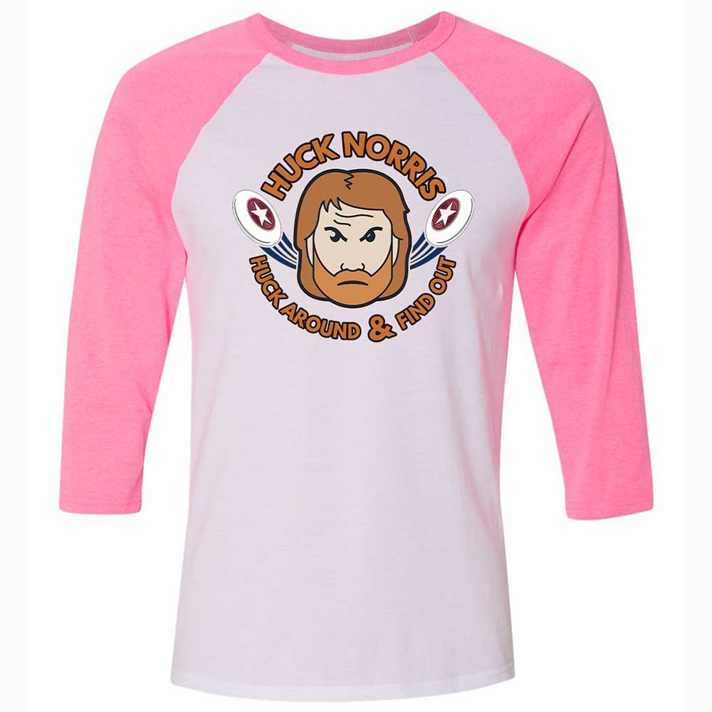 Unisex 3/4 Baseball Tee - 7B5X4BLF - White/Neon Pink - 12